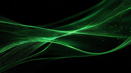 green flow of lines with dark green backgrounds
