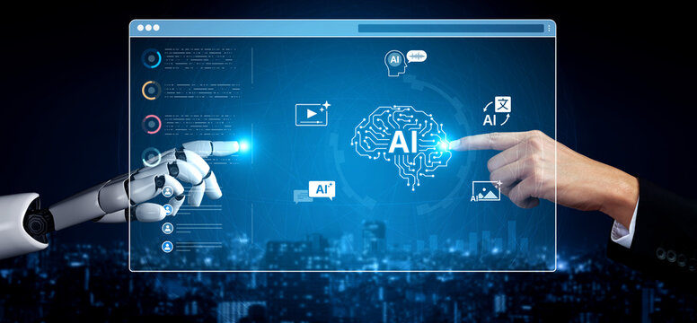 A generative AI assistant showcases its multimedia content creation dashboard. This platform can generate images, video, and speech, and perform language translation for users. Fermion
