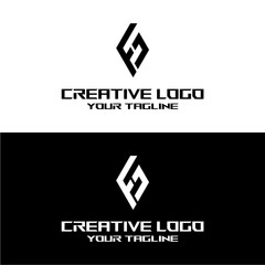 creative letter logo fs design vector