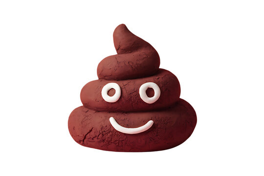 Whimsical Smiling Poop Emoji Made of Clay for Visual Appeal