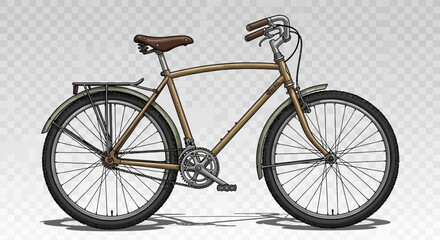 Fototapeta premium vintage bicycle on white background