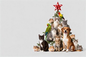 New Year's tree made from pets