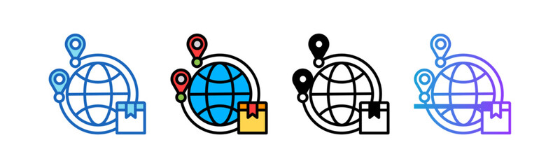 Worldwide Distribution multistyle icon