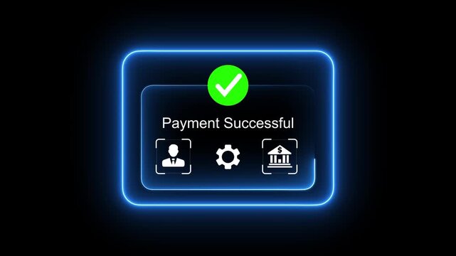 successful online payment transaction with hands joining together and a digital indicator. This represents themes of trust, teamwork, and financial security. money transfer, Online payment concept. 4k