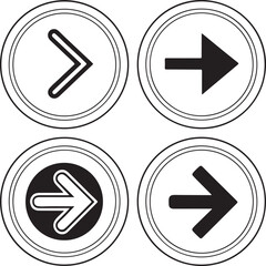 Abstract arrow icons with gradient colors representing progress and motion, suitable for business and infographic design