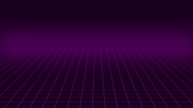Purple Grid Space Burst with Bright Stars and Disco Lights on a Shiny Violet 3d background animation. 4k