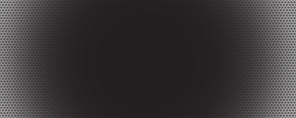 Black iron speaker grid texture. metal steel grid with polygon holes reflection on black background. abstract polygonal pattern background. aluminum wire mesh material texture