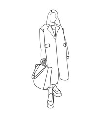 vector illustration of a woman