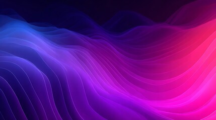 Obraz premium Abstract Gradient Waves Curves Blue Purple Pink Soft Glowing Visual Background