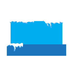 Winter Sale Banner With Snow