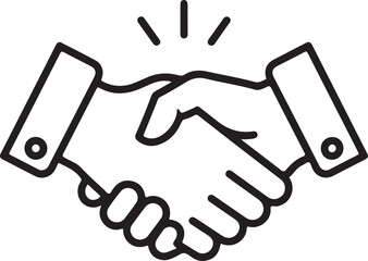 Hand shake logo icon transparent png. Business agreement handshake icon 