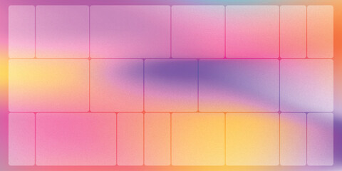 Liquid Glass Effect Bento Grid Template with Soft Gradient Colors and Modern Layout — Perfect for UI UX Design, Digital Art, Web Mockups, and Creative Background Projects