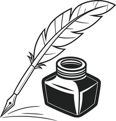 feather and ink