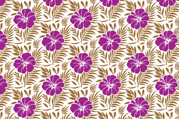 Seamless pattern, hand drawn outline pink Peony flowers on white background