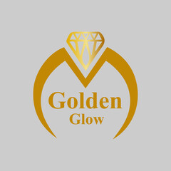 “Golden Glow Logo Design – A Touch of Luxury”