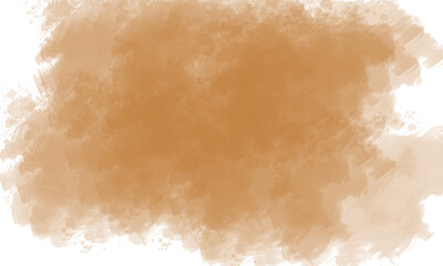 Brown watercolor splash isolated on transparent background