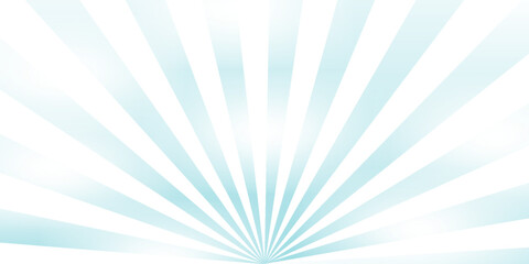 Sun rays blue and white vector background