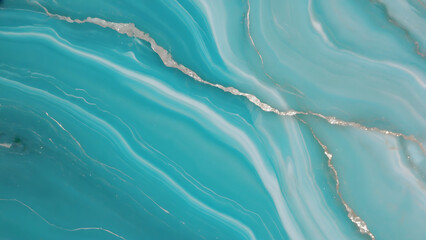Beautiful turquoise agate background with natural stone texture and silver vein