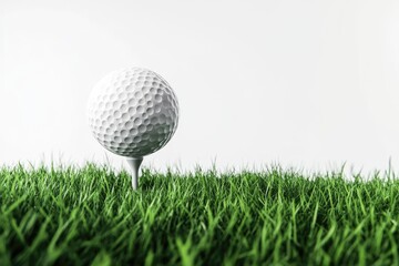 Obraz premium Golf ball on tee in grass (14)