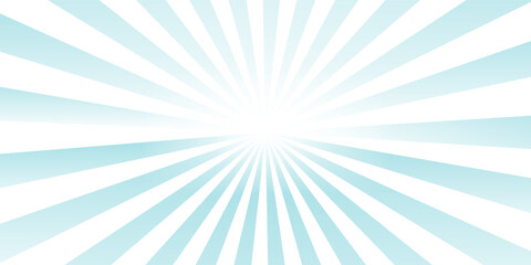 Sun rays blue and white vector background