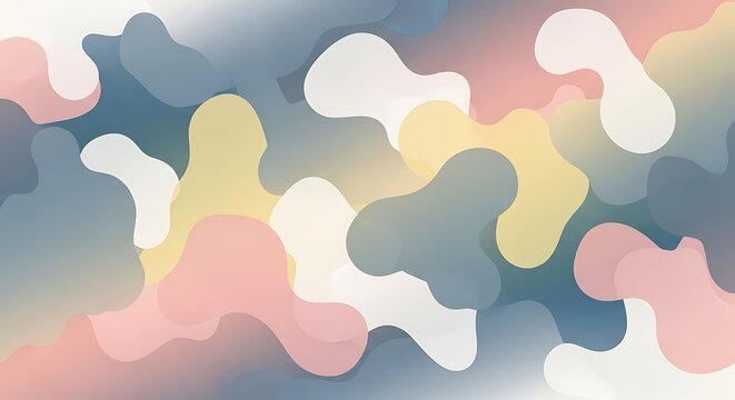 Abstract Organic Shapes Background with Soft Pastel Colors. - Powered by Adobe