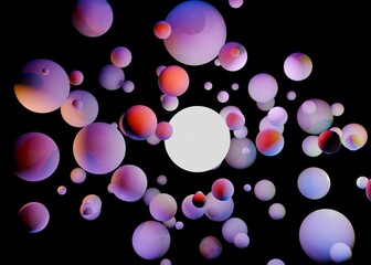 abstract background with colorful 3d bubbles	