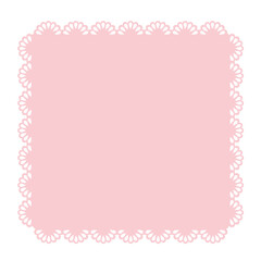 Simple pink lace frame, tag, label