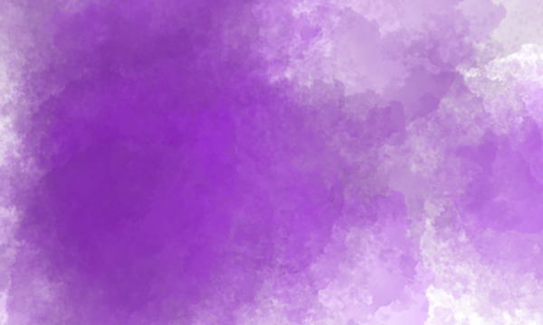 Abstract purple watercolor texture isolated on transparent background