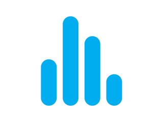 blue bar chart icon