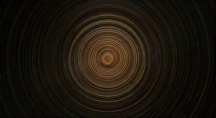 Obraz premium Concentric circles of varying hues create a dynamic, radial pattern in shades of brown and gold