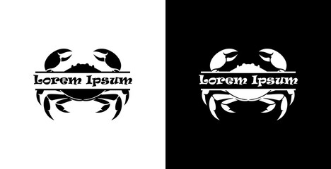 Crab logo design combined with writing