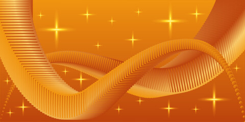 Golden Abstract Wave Vector background Design