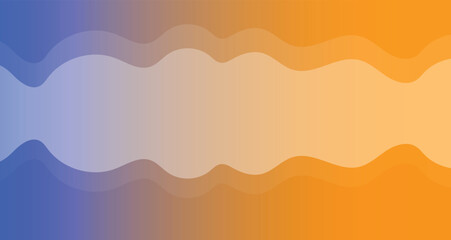 Abstract colorful vector background illustration with wavy lines, sun light, and yellow-orange artistic texture design pattern