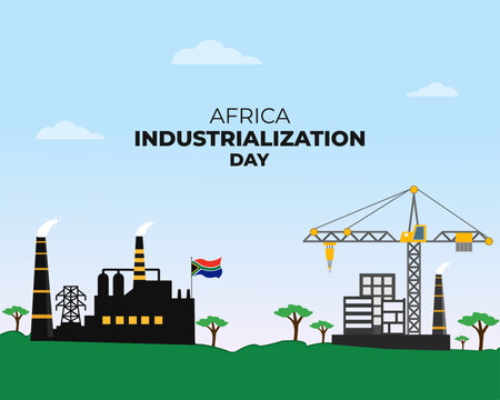 Africa Industrialization Day. 20 November, National Holiday. Template for background with banner, poster and card. Vector illustration.