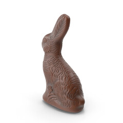 sculpted chocolate bunny with intricate details
