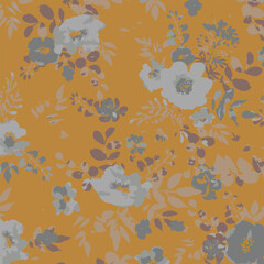 Seamless pattern, hand drawn outline pink Peony flowers on white background