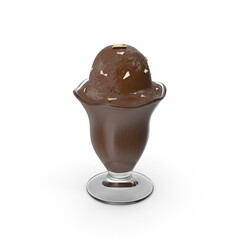 chocolate ice cream , isolated PNG