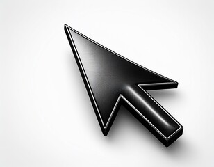 black arrow click cursor mouse isolated on white background
