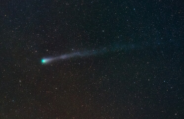Long-Exposure Image of Comet 12P Pons–Brooks and Star Field