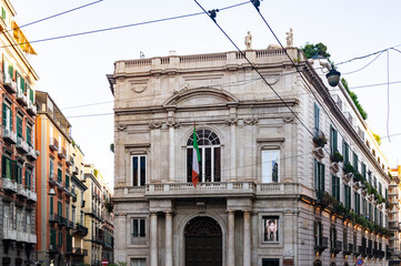 Palazzo Doria d'Angri, an iconic building in the historical center of the city of Naples.