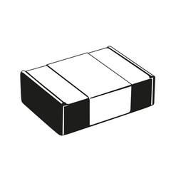 Craft Paper Box For Branding With Blank Paper Label - Vector illustration Packaging Mockup