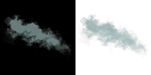 Soft teal smoke overlay on contrasting black and white backgrounds, creating a mystical atmosphere for design projects and artistic expressions with copy space