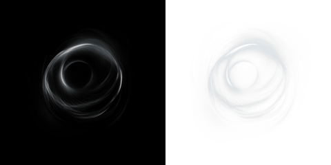 Abstract circular swirl design in contrasting black and white, featuring smooth flowing lines and dynamic movement, ideal for creative projects and artistic overlays