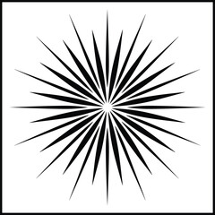 Fototapeta premium Simple Vector Silhouette of Starburst Firework Explosion