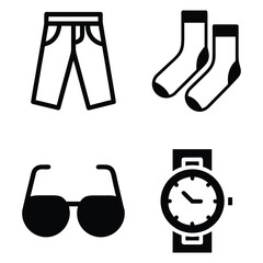 Vector illustration set of compass and design icons symbol art