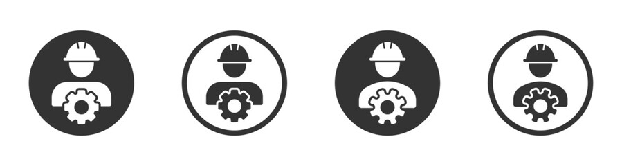 Engineer icon. Engineer symbols or signs collection