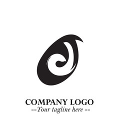 Elegant Ear Logo Symbol in Black on White Background with Minimalist and Modern Design