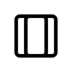 Illustration of a stack of rounded rectangular shapes with black outlines overlapping on a white background