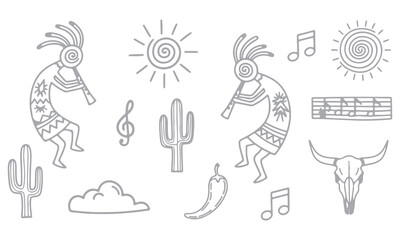 Historical and Cultural Landmark Silhouettes and Line Art Collection – Temples, Stonehenge, Teepees, and Ancient Symbols