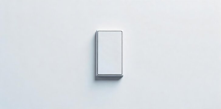 A sleek, modern light switch against a pure white backdrop Perfect for interior design, home improvement, and electrical projects Clean lines and minimalist aesthetic , architecture, device
